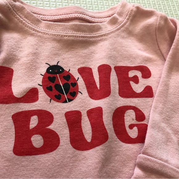 Old navy|Baby girl LOVE BUG two piece,polka dot leggings & long sleeve•••lounge - Picture 3 of 5